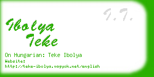 ibolya teke business card